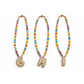 Enamel initial necklace