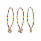 Enamel initial necklace