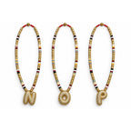 Enamel initial necklace